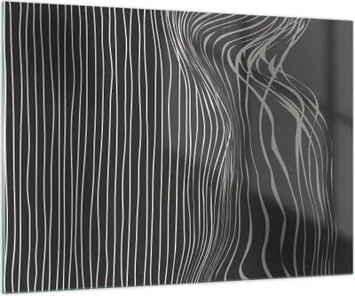 Produktbild von Bilder auf glas - Einteilig - Abstraktion Streifen Schwarz und Weiß - 100x70cm - Glasbilder - Wandbilder - Bilder - Wanddekoration aus Glas - Glas Bilder - Wandbild auf Glas - GAA100x70-4152