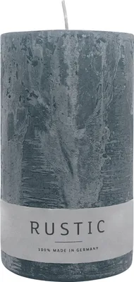 Produktbild von Stumpenkerze aus Paraffin, Anthrazit, Rustic, WENZEL, 140/80 mm, Brenndauer ca. 76h, selbstverlöschend