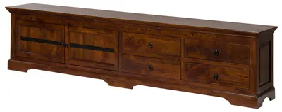 Produktbild von MASSIVMOEBEL24 TV-Board Akazie 240x40x55 nougat lackiert OXFORD #1017
