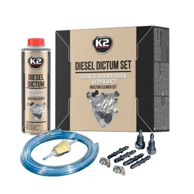 Obrázek produktu pro K2 Sada Na Čištění Vstřikovačů + Diesel Dictum 500Ml Sada Diesel Dictum