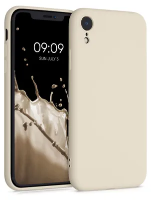 Produktbild von kwmobile Hülle kompatibel mit Apple iPhone XR Hülle - gummierte TPU Silikon Handyhülle - Schutzhülle für kabelloses Laden - Case in Moon Glow