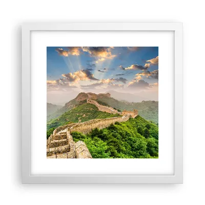 Produktbild von Gerahmtes Poster - Weißer Rahmen - Wand Berg asiatisch china - 30x30 cm - Wand Bild - Wanddeko - Wandbilder - Kunstposter - Wandposter - Bilderrahmen - Bilder - Kunstdruck - Wandbild - P2WAC30x30-3069