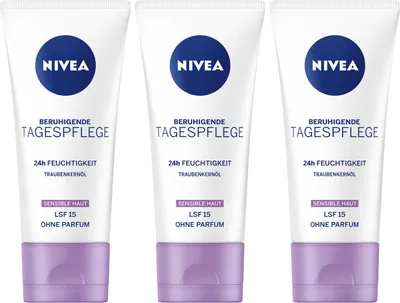 Image de Nivea Soin de Jour Essentiel Hydratation et Sensibilité 50 ml pack de 3