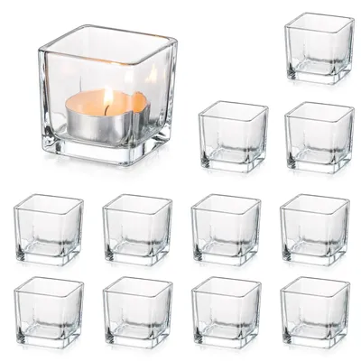 Immagine prodotto di Omgoods - Set di 12 portacandele in vetro