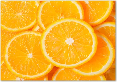 Produktbild von Tulup® Glas-Bild - 100 x 70 - Wandbild aus Glas - Wandkunst - Wandbild hinter gehärtetem Sicherheitsglas - Essen & Getränke - Orangenscheiben - Orange