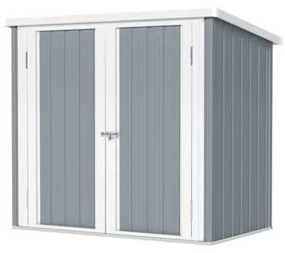 Produktbild von Outsunny Metall Gerätehaus 1,1 m², Geräteschuppen mit Pultdach Abschließbar