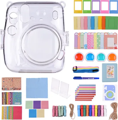Obrázek produktu pro náhradní sada příslušenství 17 v 1 pro instantní fotoaparát Fujifilm Instax Mini 11 s tělem / albem / rámečkem / filtrem pro objektiv / šňůrkou a dalšími brašnami na fotoaparát