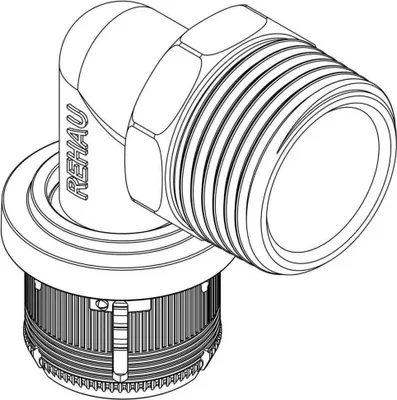 Obrázek produktu pro REHAU Winkel-ÜG, 20, R1/2, FASTLOC EX+, 1 ks.