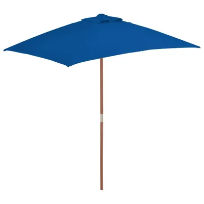 Immagine prodotto di Ombrellone da Giardino con Palo in Legno 150x200 cm Blu