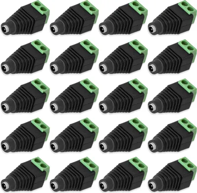 Produktbild von 20x DC Buchse Hohlbuchse 1,35 mm - 3,5 mm Adapter Stecker > Terminal Block 2 Pin Schraubbar