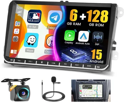Produktbild von Autoradio – 9-Zoll Android 15 Multimediasystem mit 8-Kern-Prozessor, kabellosem CarPlay und GPS-Navigation