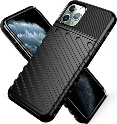 Produktbild von cofi1453® Hybrid Armor Etui SchutzHülle "Thunder" Case Bumper Cover Handyhülle Matt Hülle Robust Rutschfest kompatibel mit iPhone 11