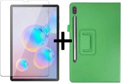 Obrázok produktu pre sada 2v1 pre tablet Samsung Galaxy Tab S6 10,5 SM-T860 SM-T865 s magnetickým zatváraním Smartcover + ochranné sklo s krytom Auto Sleep/Wake Cover Green