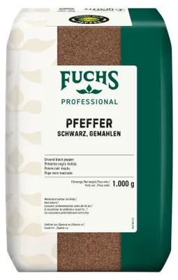 Zdjęcie produktu dla Fuchs 380788006 Fuchs Pfeffer schwarz gemahlen Gewürz, 1,0 kg