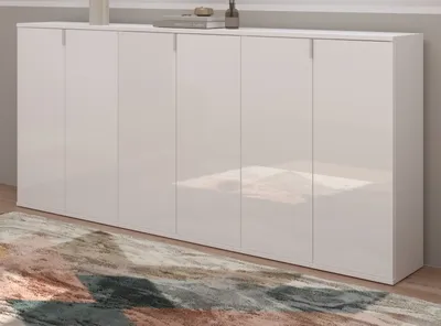 Produktbild von Sideboard "SystemX" weiß Hochglanz Kommode Mehrzweckschrank 183 x 99 cm