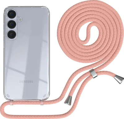 Produktbild von EAZY CASE Handykette mit Hülle für Samsung Galaxy S25 Plus Backcover Handykette, zum Umhängen in Hellrosa