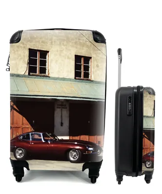 Obrázek produktu pro Kufr Příruční zavazadlo na kolečkách Malý cestovní kufr na 4 kolečkách Auto - Vintage - červené - Velikost kabiny < 55x40x23 cm a 55x40x20 cm -