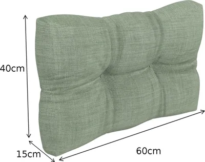 Image de POKAR Coussin pour palette avec belle surpiqûre Garniture canapé-palette, Taille:Set de 8, Couleur:Vert