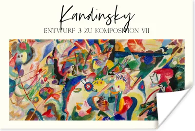 Produktbild von MuchoWow® Poster Malerei - Wassily Kandinsky - Abstrakt 120x80 cm - Bilder