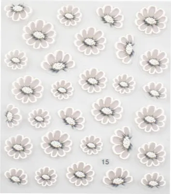 Immagine prodotto di Adesivi per unghie 5D fiori n. 15