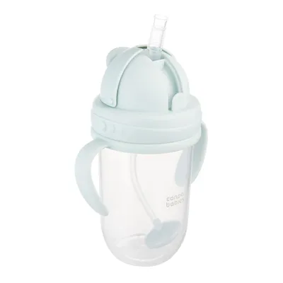 Immagine prodotto di Canpol babies sippy cup per bambini con cannuccia e peso Verde 6 m+ 270 ml 56/623_gre