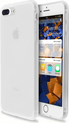 Produktbild von mumbi Hülle kompatibel mit iPhone 7 Plus / 8 Plus Handy Case Handyhülle double GRIP, weiss