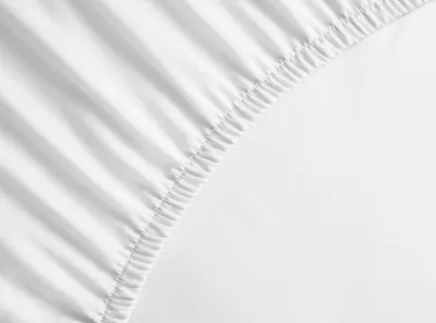 Produktbild von Percale Spannbettlaken 90x210-220+40 cm. Optic White