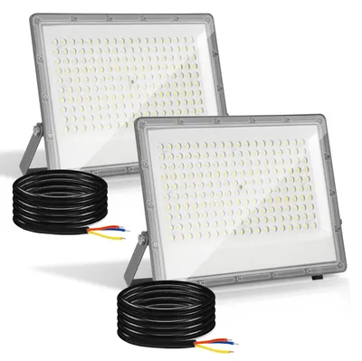 Obrázok produktu pre LED reflektor Peviasot, 150W, vonkajšie použitie, IP65, LED reflektor z hliníka, vhodný pre vonkajšie prostredie a priemysel, studená biela (6000K), sada 2 kusov