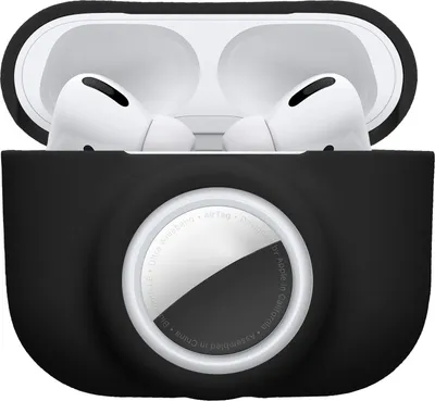 Produktbild von kwmobile 2-in1 Hülle kompatibel mit Apple Airpods Pro (1.Gen) - Kopfhörer Case kompatibel mit Airtag - Weiches Silikon Cover - Schutzhülle mit