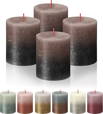 Produktbild von Bolsius Rustik Kerze Cremiges Karamell Anthrazit 80/68mm