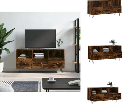 Produktbild von vidaXL TV-Schrank Räuchereiche 102x36x50 cm Holzwerkstoff -  TV-Möbel