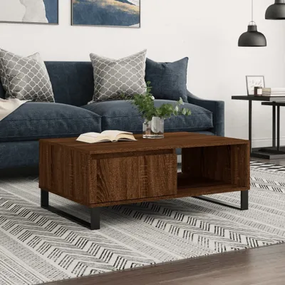 Produktbild von [Home] Couchtisch Braun Eichen-Optik 90x60x35 cm Holzwerkstoff , Neue Mode 2024 im häuslichen Leben