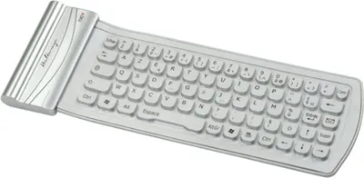 Image de Regoinnov Silicone Clavier Bluetooth en argent Support AZERTY