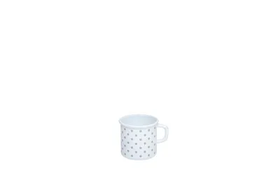Produktbild von Riess Pünktchen grau mit Bördel / Becher 8cm,3/8 Liter