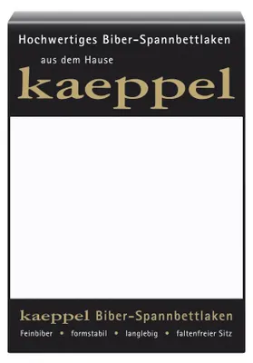 Produktbild von Kaeppel Biber Bettlaken Betttuch 180-200x200 cm Spannbettlaken 14 Farben Uni Öko, Farbe:Weiß