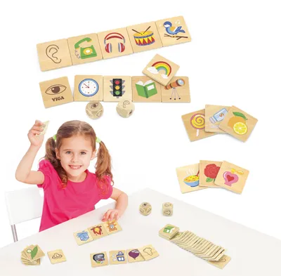 Obrázok produktu pre VIGA Vzdelávacia hra – Vzdelávacia skladačka „Triedenie zmyslov“ – 37 dielov – Montessori