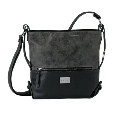 Zdjęcie produktu dla Tom Tailor Elin torba na suwak, damska torba na ramię, 27,5 x 26,5 x 11 cm, 8 litrów, czarna