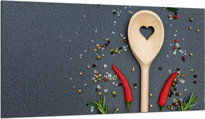 Produktbild von Herdabdeckplatte Glaskeramikkochfeld-Abdeckung Spritzschutz Glas 90x52 Gewürze