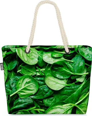 Produktbild von VOID Spinat Salat Kochen Strandtasche Shopper 58x38x16cm 23L XXL Einkaufstasche Tasche Reisetasche Beach Bag