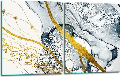 Produktbild von Herdabdeckplatten 2x40x52 Glaskeramikkochfeld 2-Teilig Glas Spritzschutz Marmor