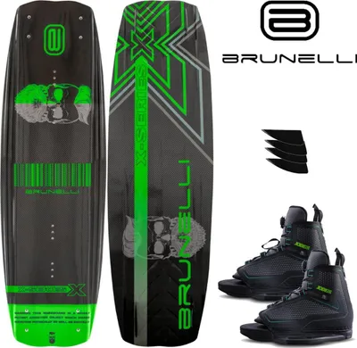 Produktbild von BRUNELLI CARBON Wakeboard SET 138 cm mit JOBE MAZE Wakeboardbindung Wake Board