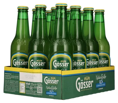 Produktbild von Gösser Natur Radler 0,0% alkoholfrei 12x0,33l
