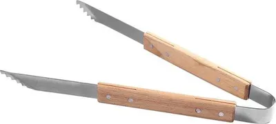 Produktbild von Famanu Grillzange aus Edelstahl - 36 cm mit Holzgriff