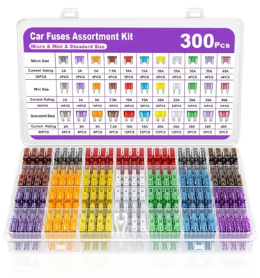 300 Autosicherungen, 2–40 A, Mini/Standard, für Auto/LKW/SUV