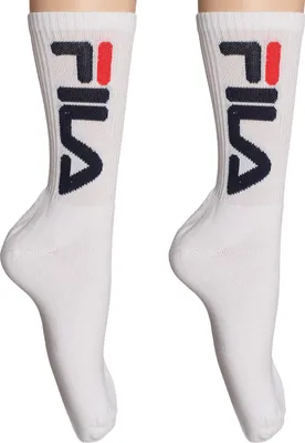 Imagen del producto de Fila, paquete de 2 pares de calcetines deportivos largos para mujer y hombre, modelo F9598