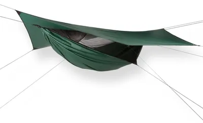 Produktbild von Hennessy Hammocks Safari Deluxe XXL Asym ZIP Outdoor Hängematte mit Moskitonetz und Tarp bis 213 cm