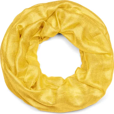 Produktbild von styleBREAKER Damen Loop Schal leicht und seidig mit Glitzer in Unifarben, Schlauchschal, Tuch 01016214
