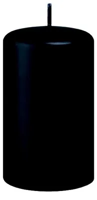 Produktbild von Flachkopf-Stumpenkerzen Schwarz 60 x Ø 50 mm, 4 Stück
