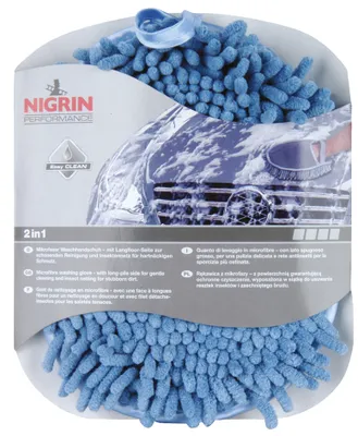 Produktbild von NIGRIN Performance Microfaser-Waschhandschuh zufällige Farbe (1 Stück)
