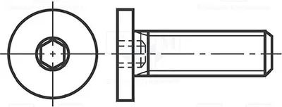 Obrázek produktu pro 100 kusů šroubů M5x10, závit 0,8 mm, hlava: válcová, šestihran, 3 mm, typ 1415581, šroubové čepy